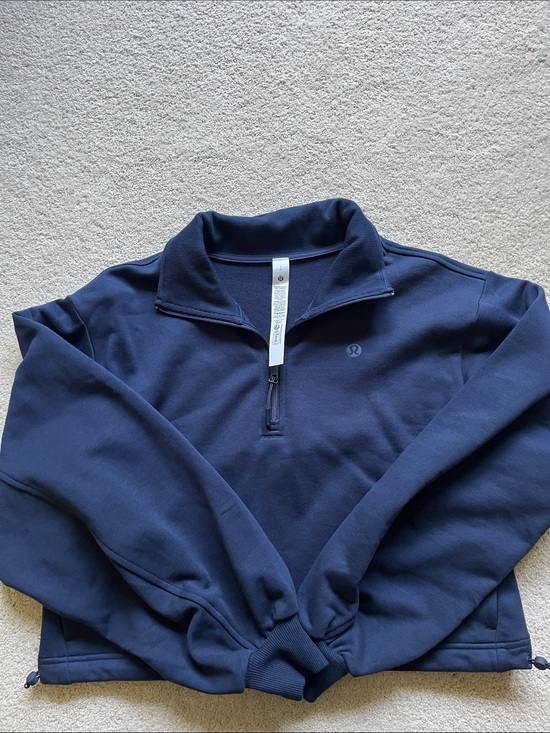 lululemon athletica Tops - lululemon athletica Navy Half-Zip Pullover Hoodie